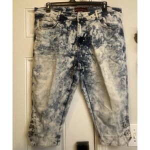 VTG Y2K Sugar & Spice Plus Size Acid Wash Pedal Pushers Shorts 18